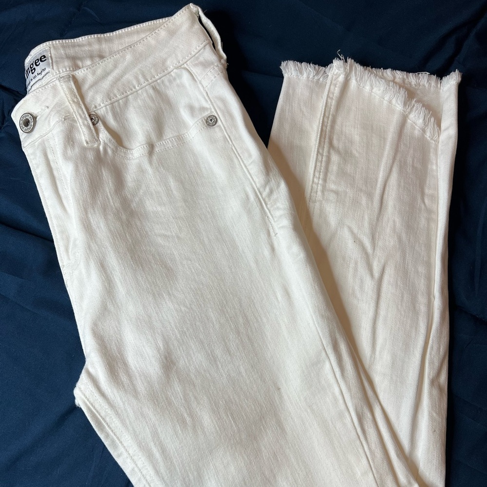 Umgee White Straight Leg Women's Jeans